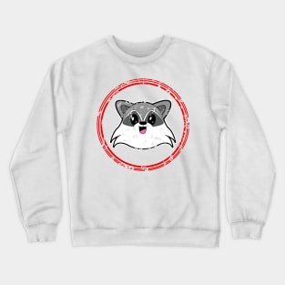 Retro Kawaii Raccoon Crewneck Sweatshirt